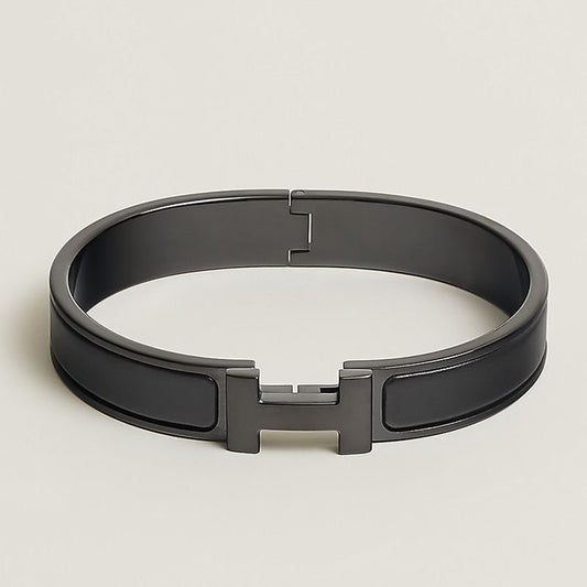 Bracelet Homme Acier Noir HERMÈS CLIC H