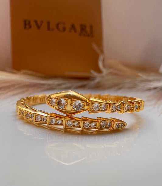 Bracelet Bvlgari serpenté doré
