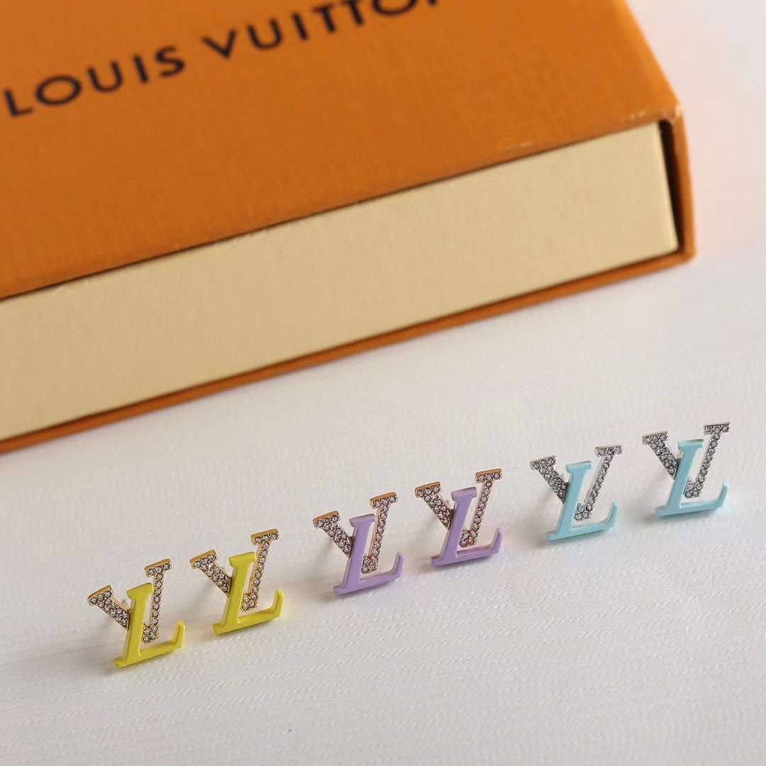 Boucles d’oreilles Louis Vuitton strass