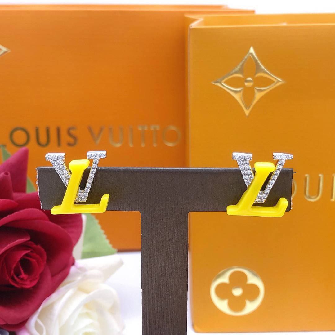 Boucles d’oreilles Louis Vuitton strass